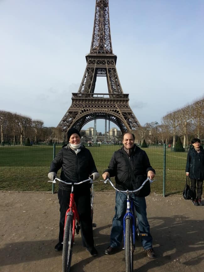 Patti & Abi on a bicycle tour