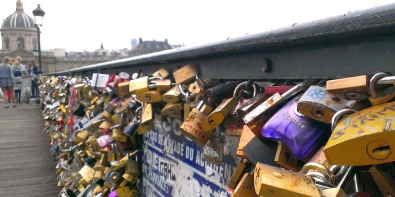 Padlocks on the bridge, Paris