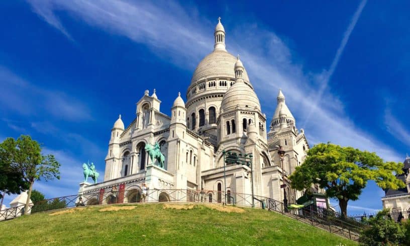 Le Sacre Coeur or Sacred Heart in Montmartre Paris