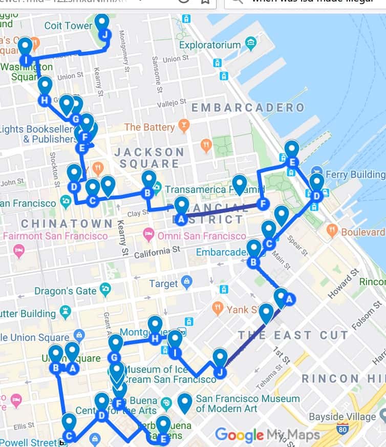 walking tour map san francisco
