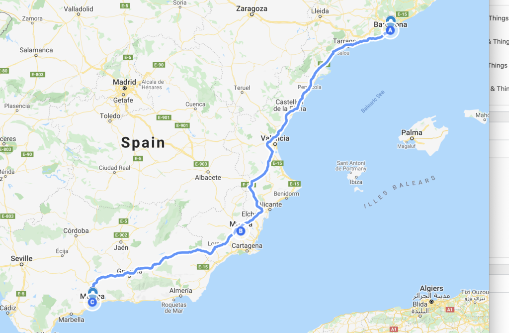 road trip from barcelona to malaga