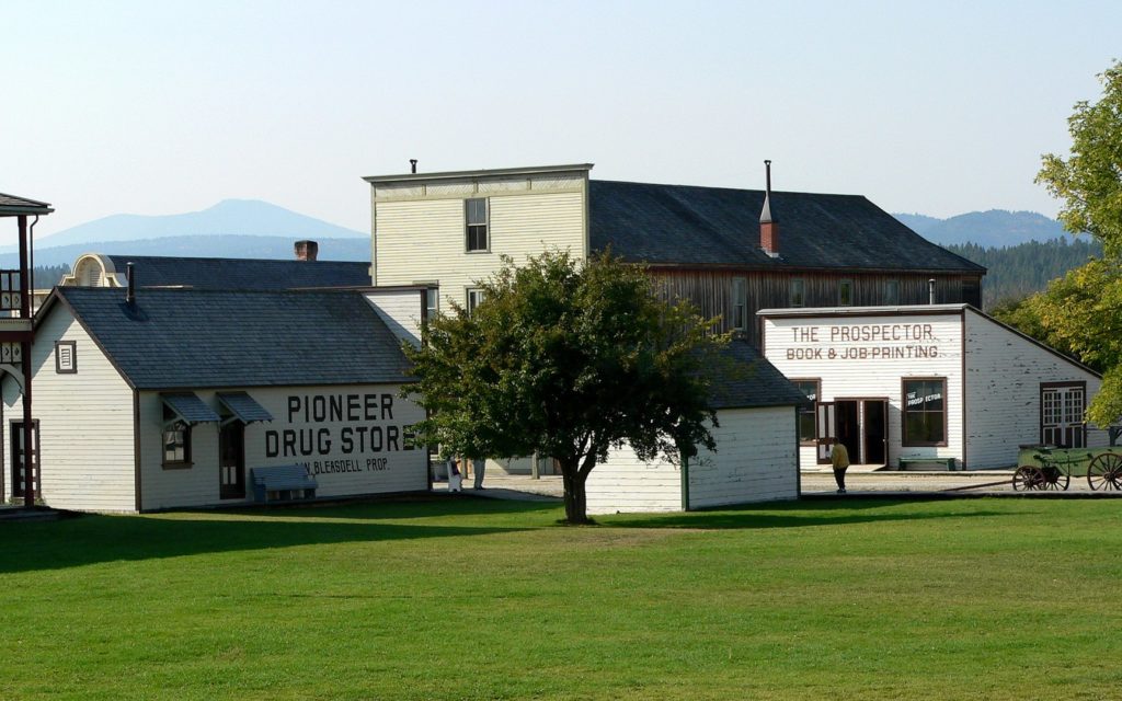 A few of the buildings that make up Fort Steele Heritage Park in British Columbia, Canada.
