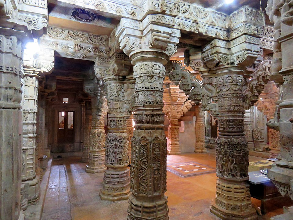 Interior of one of the Jain temples inside Jaisalmer Fort, India