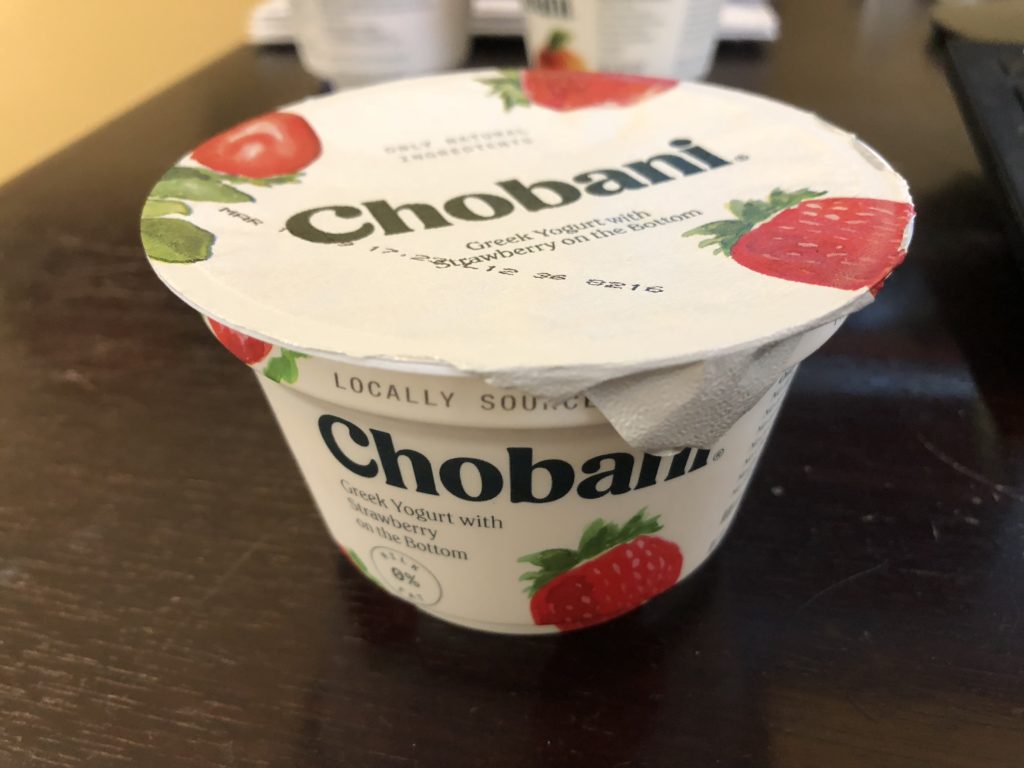 A Cup of Chobani Greek Yogurt