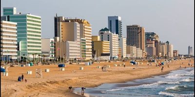 A picture of the Skyline of the Virginia Beach Oceanfront