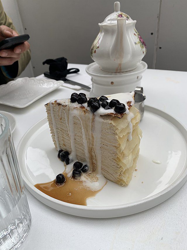 A picture of Boba Crepe cake