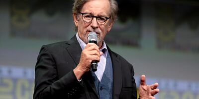 Steven Spielberg speaking at the 2017 San Diego Comic Con International, for "Ready Player One", at the San Diego Convention Center in San Diego, California.