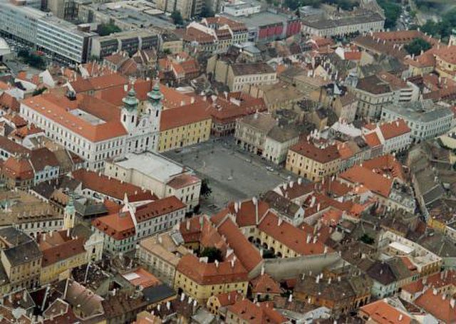 A picture of Győr, Hungary, aerial photography