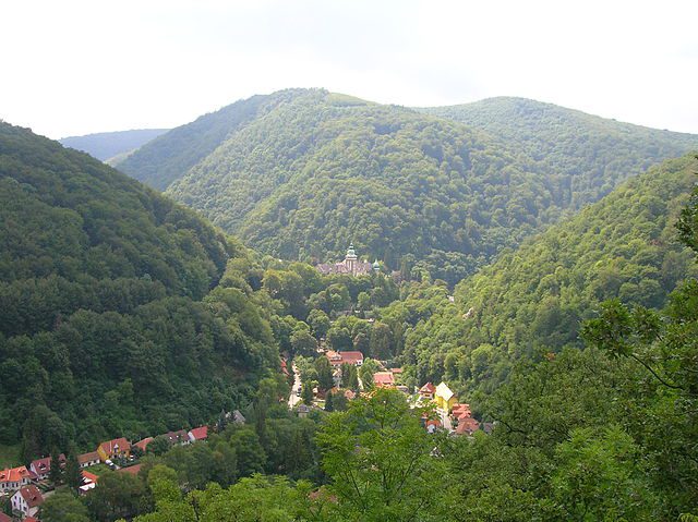 A picture of Valley of Lillafüred from Szeleta-tető, in Summertime