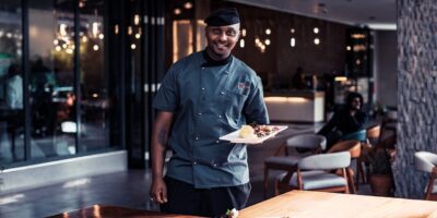 A chef in a restaurant