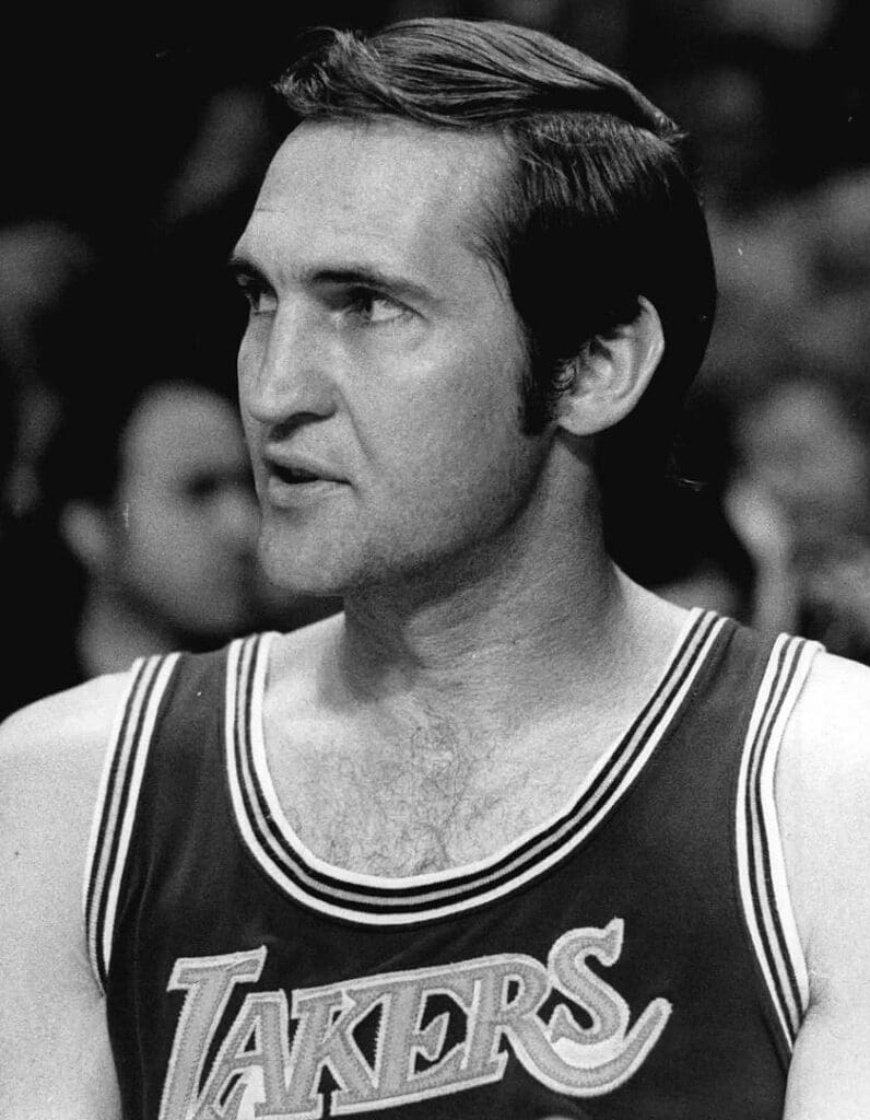 Professional basketball player Jerry West