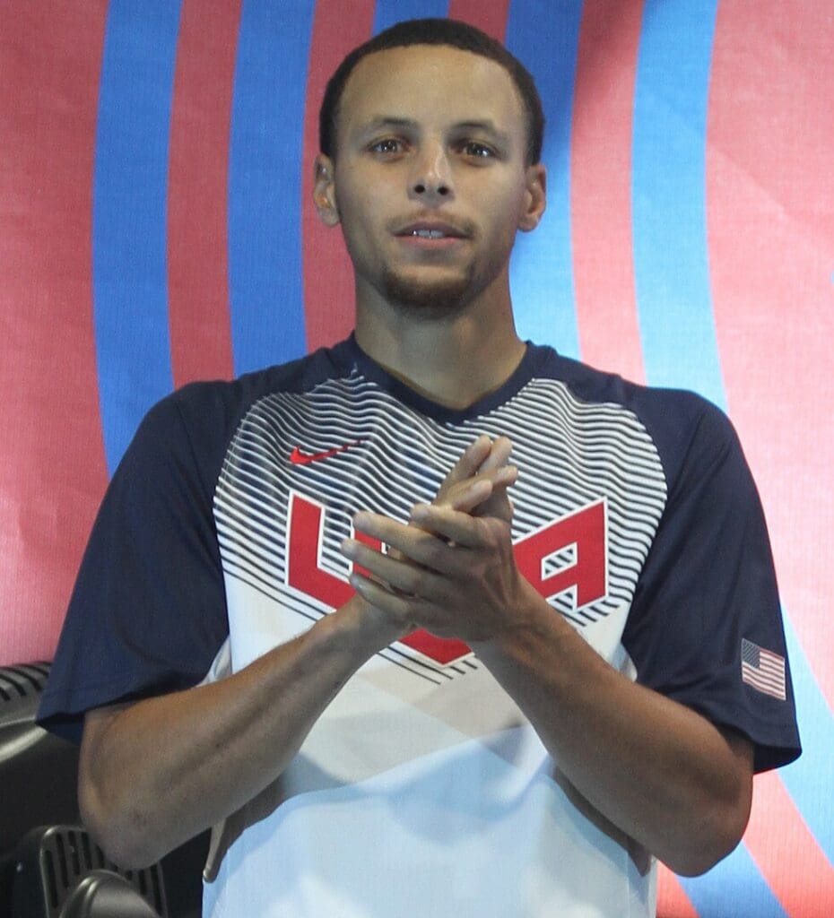 Stephen Curry at 2014 World Basketball Festival at 63rd Street Beach in Chicago