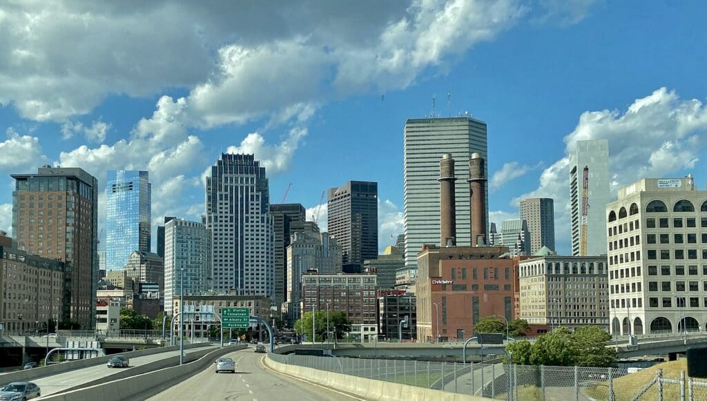 Boston, Massachusetts - View from Route 93