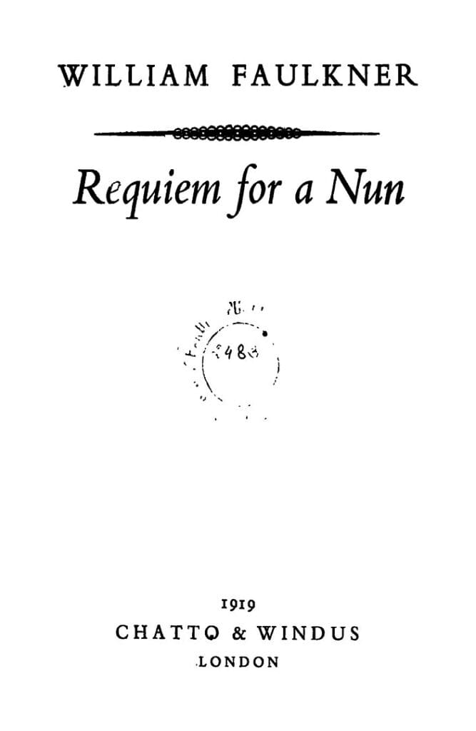 Title page of Requiem for a Nun