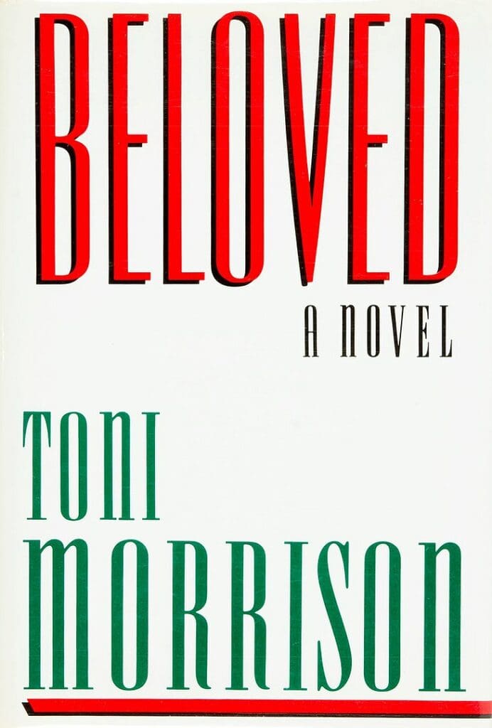 First-edition dust jacket cover of Beloved (1987) by the American author Toni Morrison.
