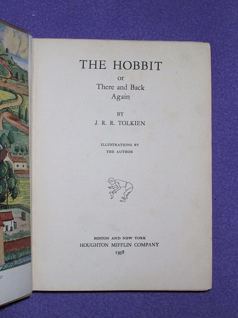 Title page of first American edition of The Hobbit 