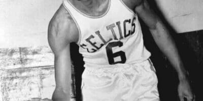 Former Boston Celtics player, Bill Russell, during his first years with the franchise.