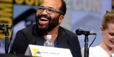 Jeffrey Wright speaking at the 2017 San Diego Comic Con International, for "Westworld", at the San Diego Convention Center in San Diego, California.