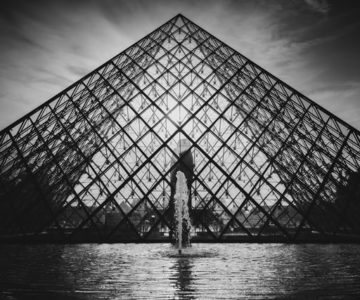 The Louvre pyramid in Paris