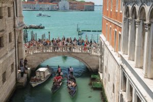View from the Bridge of Sighs (Ponte dei Sospiri), Venice Italy