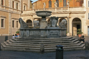 Fountain at Piazza Santa Maria in Trastevere, Rome
