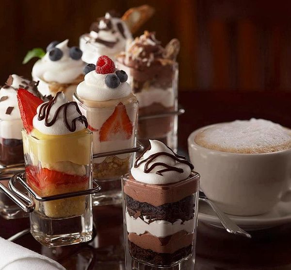 A display of desserts