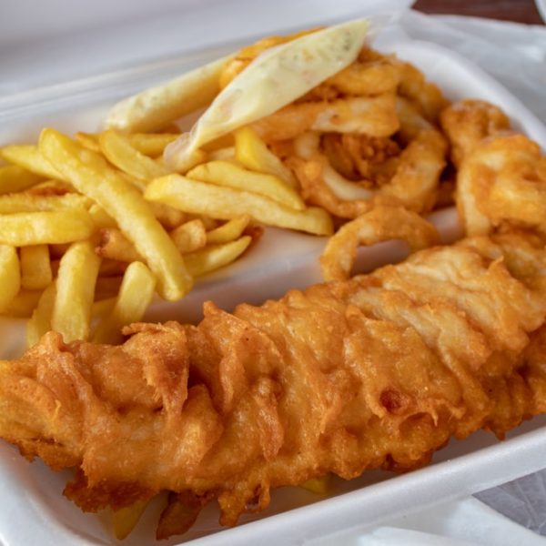 Close up image of fish 'n Chips
