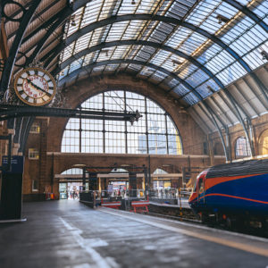 Platform 9 ¾ is a fictional train platform located in King's Cross Station in London